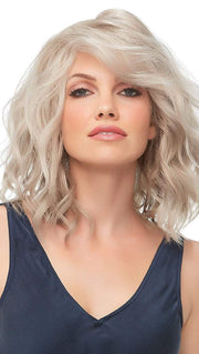 Julianne by Jon Renau in 101F48T | Soft White Front, Lt Brown w/ 75% Grey Blend w/ Soft White Tips
