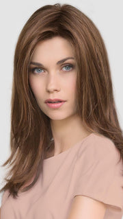 GLAMOUR MONO by ELLEN WILLE IN CHOCOLATE ROOTED | Medium to Dark Brown base with Light Reddish Brown highlights
