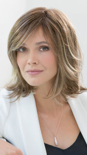 SPIRIT II Wig by ELLEN WILLE in BERNSTEIN ROOTED | Light Brown Base with Subtle Light Honey Blonde and Light Butterscotch Blonde Highlights and Dark Roots