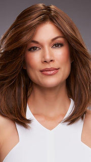 MARGOT Human Hair Wig by JON RENAU in FS6/30/27 TOFFEE TRUFFLE | Brown, Medium Red-Gold, Medium Red-Gold Blonde Blend with Medium Gold Blonde Bold Highlights