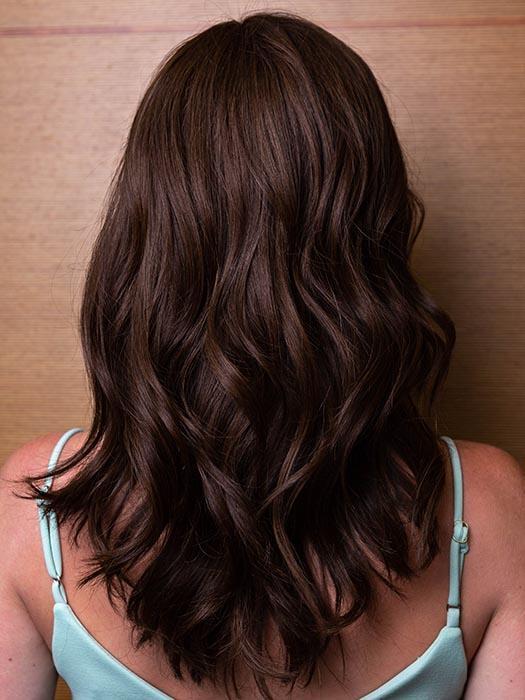 AMBER by LOUIS FERRE in 8/32 GINGER BROWN | Brown with Auburn Highlight Blend (This piece has been styled and curled)