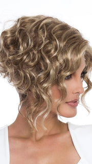 As if the asymmetric, angled styling didn't add enough drama to this fashion-forward bob