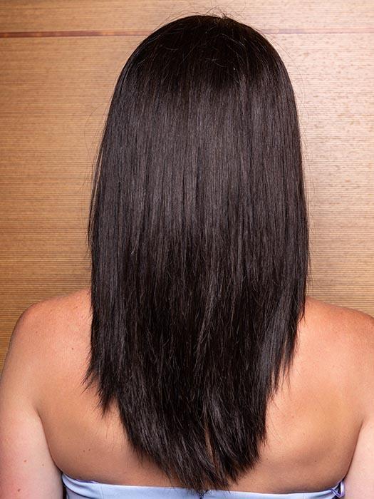 PLATINUM 106 by LOUIS FERRE in 4 CAPPUCCINO | Dark Brown  (This piece has been styled and straightened)