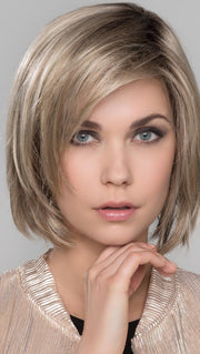 SMOKE-HIM MONO by ELLEN WILLE in SANDY BLONDE ROOTED | Medium Honey Blonde, Light Ash Blonde, and Lightest Reddish Brown blend with Dark Roots