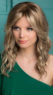 RACHEL by JON RENAU in 12FS12 MALIBU BLONDE | Lt Gold Brown, Lt Natural Gold Blonde & Pale Natural Gold-Blonde Blend, Shaded w/ Lt Gold Brown