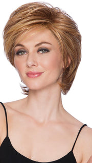 SHORT TAPERED CROP by HAIRDO in SS25 SHADED GINGER BLONDE | Golden Blonde with subtle highlights, Medium Brown roots