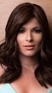 AMBER by LOUIS FERRE in 8/32 GINGER BROWN | Brown with Auburn Highlight Blend (This piece has been styled and curled)