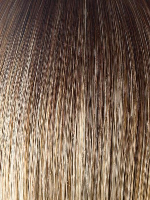 CREAMY TOFFEE LR | Longer rooted dark with light platinum blonde and light honey blonde