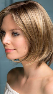 SMOKE HI by ELLEN WILLE in BERNSTEIN ROOTED | Light Brown base with subtle Light Honey Blonde and Light Butterscotch Blonde highlights and Dark Roots