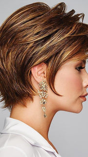 Face-framing sides are long enough to be tucked behind the ears.