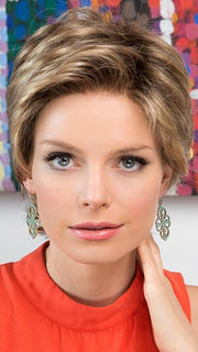 TRAVEL MONO by ELLEN WILLE in SAND MULTI ROOTED | Lightest Brown and Medium Ash Blonde Blend with Light Brown Roots