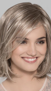 LUCKY HI Wig by ELLEN WILLE in SANDY-BLONDE-ROOTED | Medium Honey Blonde, Light Ash Blonde, and Lightest Reddish Brown blend with Dark Roots