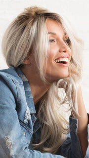 LOCKLAN by Estetica in SUNLIT-BLONDE | Soft Blend of Sandy Blonde, Lightest Blonde and Iced Blonde with a Light Golden Brown Root