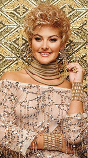 ACCLAIM Petite Wig by Gabor in G15+ BUTTERED TOAST MIST | Warm Blonde with Pale Highlights on top
