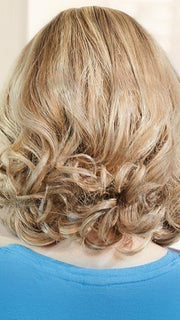 PLF 008HM by LOUIS FERRE in 140/14 SPRING HONEY | Medium Blonde Blended with Light Brown Tones (PIECE HAS BEEN CURLED TO GET THIS LOOK)