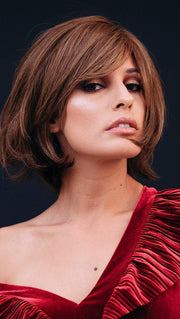 SHYLA by ENVY in 12 LIGHT BROWN | Light Golden Brown with subtle highlights (This piece has been styled and straightened)