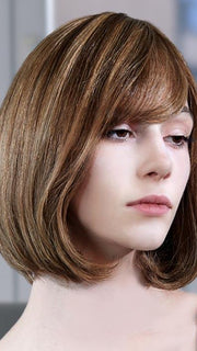 PLF 009HM by LOUIS FERRE in 10/6/8 CAFE LATTE | Brown, Dark Brown, and Ash Brown Evenly Blended