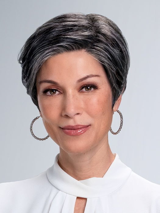 EVAN by Jon Renau in 1B/60 PEPPERCORN | Soft Black blended with Pure White Grey Peppered Throughout