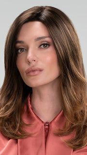 MIRANDA by JON RENAU in S6-30A27RO AUTUMN | Cascading Ombre Shade | Rich Chestnut Brown Roots fade and brighten into a Coppery and Crisp Auburn Hue