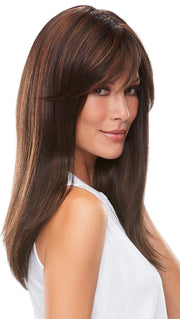 The ready-to-wear long synthetic wig looks and feels like natural hair