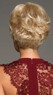 TRUE DEMURE by GABOR in GL14-22SS SS SANDY BLONDE | Dark golden blonde base blends into multi-dimensional tones of medium gold blonde and light beige blonde