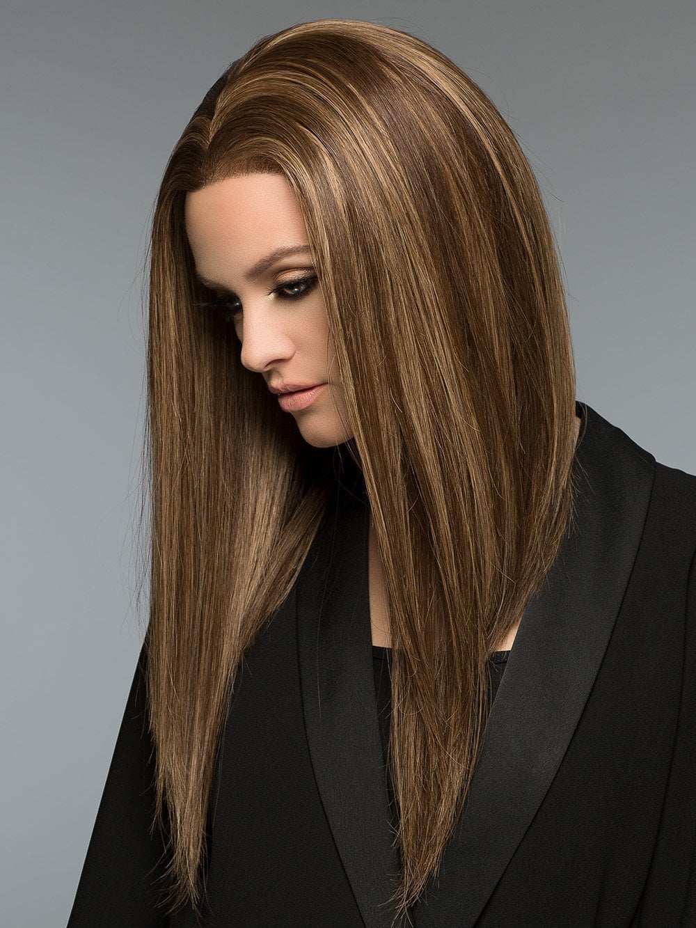 Jacquelyn by Wig Pro in Rocky Road | Chestnut Brown base highlighted w/ 27 & Ash Blonde 