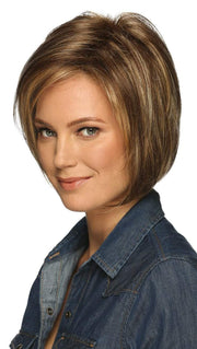 Angled bob and side swept bangs give you just the right amount of edge for a playful night out or a productive day at the office 