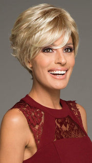 TRUE DEMURE by GABOR in GL14-22SS SS SANDY BLONDE | Dark golden blonde base blends into multi-dimensional tones of medium gold blonde and light beige blonde