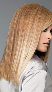 Adelle by Wig Pro in Flame  | Russet base highlighted w/ Strawberry Blonde & Ash Blonde