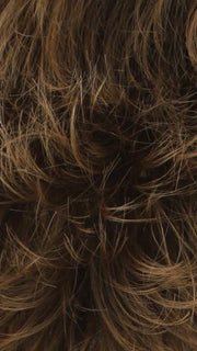 8/27T Light Chestnut Brown Blended with Strawberry Blonde, Strawberry Blonde Tips