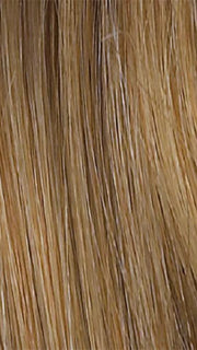 LIGHT BERNSTEIN ROOTED | Light Auburn, Light Honey Blonde, and Light Reddish Brown blend and Dark Roots