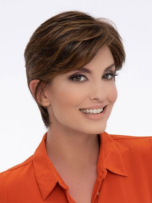 PAULA by Envy in CHOCOLATE-CARAMEL | Medium Brown with Soft Red and Blonde highlights