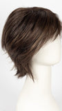 COFFEE LATTE R | Dark Brown with  Evenly Blended Honey Brown highlights with Dark Brown roots