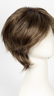 ICED MOCHA R | Dark Brown with Medium Brown Base Blended with Light Blonde highlights with Dark Brown roots