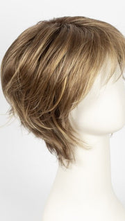 MOCHACCINO R | Rooted Medium Brown with Light Brown Base and Strawberry Blonde Highlights
