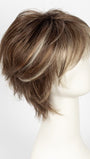 ALMOND SPICE-R | Dark Brown with Medium Brown Base with Honey and Platinum Blonde Highlights and Dark Brown roots