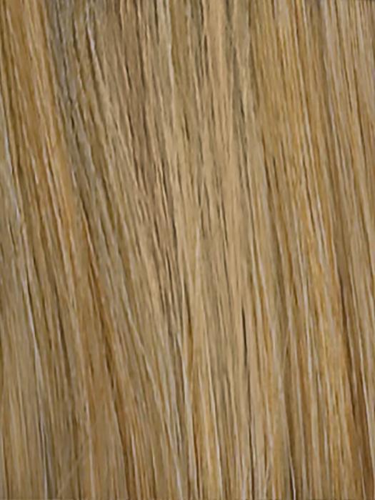 SANDY-BLONDE-ROOTED | Medium Honey Blonde, Light Ash Blonde, and Lightest Reddish Brown blend with Dark Roots