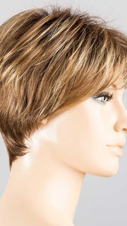 BERNSTEIN ROOTED | Light Brown base with subtle Light Honey Blonde and Light Butterscotch Blonde highlights and Dark Roots