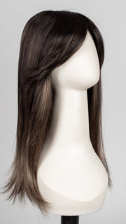 S2-103/18RO MIDNIGHT | Cascading Ombre Shade | Long Dark Roots blend into Lighter Brown Tones and Sparkling Ash Blond Tips