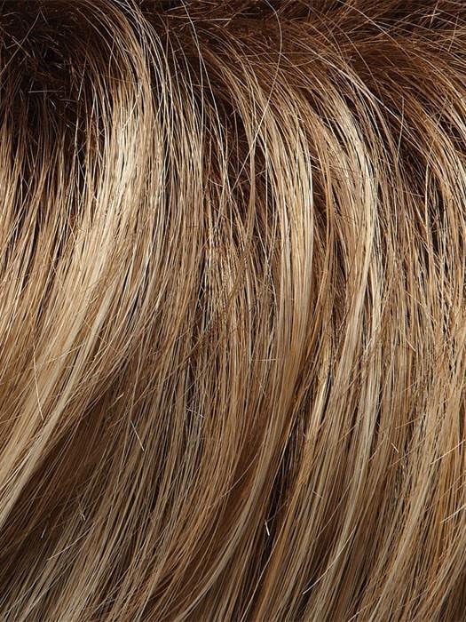12FS8 SHADED PRALINE | Light Gold Brown, Light Natural Gold Blonde, and Pale Natural Gold-Blonde Blend, Shaded with Medium Brown