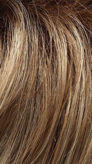 12FS8  | Light Gold Brown, Light Natural Gold Blonde and Pale Natural Gold-Blonde Blend, Shaded with Medium Brown