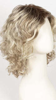 CHAMPAGNE ROOTED | Light Beige Blonde, Medium Honey Blonde, and Platinum Blonde blend with Dark Roots