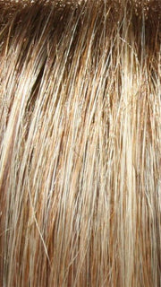 14/26S10 - Light Gold Blonde & Medium Red-Gold Blonde Blend, Shaded w/Light Brown at the Roots 