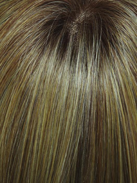 14/26S10  | Light Gold Blonde and Medium Red-Gold Blonde Blend, Shaded with Light Brown