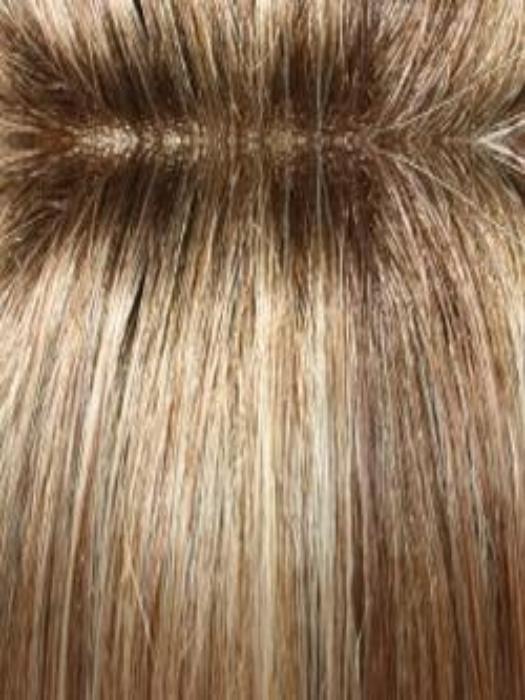 14/26S10 Shaded Pralines & Cream - Light Gold Blonde & Medium Red-Gold Blonde Blend, Shaded w/Light Brown at the Roots