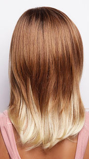 MELTED-COCONUT | Dark Rich Brown Roots with Soft Golden Medium Brown at middle and Warm White ends