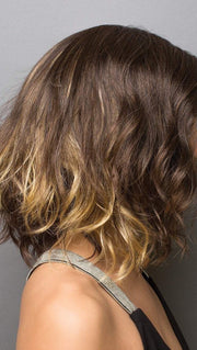 Soft angled waved bob