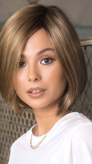 CARSON by Rene of Paris in MOCHACCINO-R | Rooted Medium Warm Blonde with Chocolate Undertones and Creamy Blonde Highlights