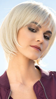 SEASHELL-BLONDE-R | Cool White Blonde and Creamy White Tones with Soft Brown Roots