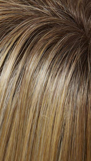 24B/27CS10 | Light Gold Blonde & Medium Red-Gold Blonde Blend, Shaded w/ Light Brown root